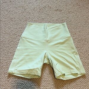 Lululemon Athletica Light Green Bike Shorts